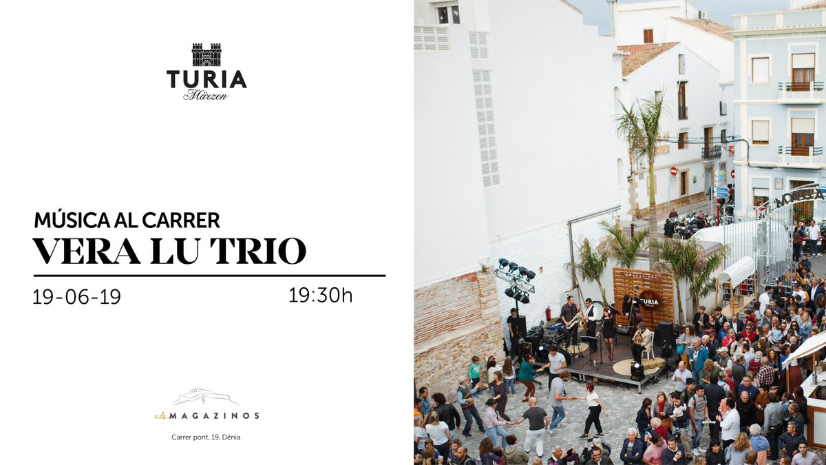 Encara no has visitat el nou espai de <a href="/elsmagazinos/">Els Magazinos</a> a #Dénia? Cada dimecres la música en directe arriba a la seua plaça amb el cicle #MúsicaAlCarrer. Demà no et perdes el concert de Vera Lu Trio!
