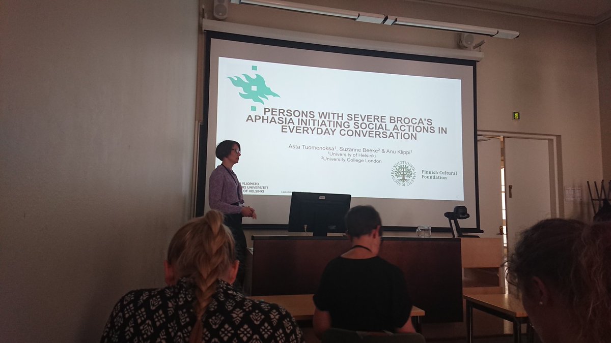 Asta Tuomenoska on the initiation of social actions in everyday conversation by people with severe Broca's aphasia #Atypical2019