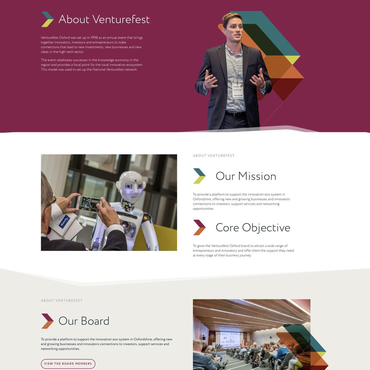 weareherd's tweet photo. Venturefest is coming up in September and once again we had the absolute pleasure of refining their brand, &amp; designing and building their new website. We’re really chuffed with how it turned out. Go check it out and perhaps we’ll see some of you there!⚡️https://t.co/hjAy2GP8bP https://t.co/E5sFv0ApOB
