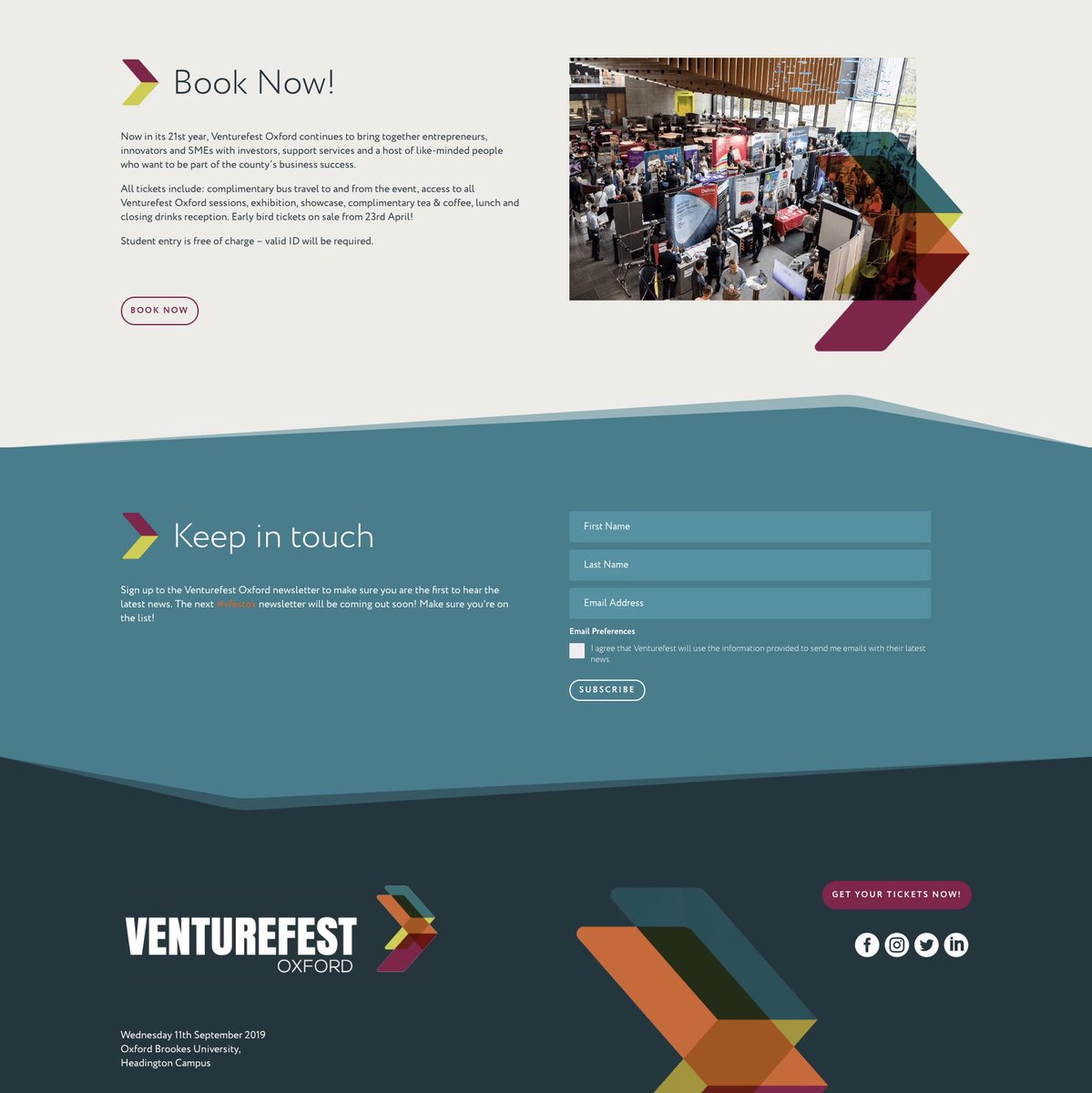 weareherd's tweet photo. Venturefest is coming up in September and once again we had the absolute pleasure of refining their brand, &amp; designing and building their new website. We’re really chuffed with how it turned out. Go check it out and perhaps we’ll see some of you there!⚡️https://t.co/hjAy2GP8bP https://t.co/E5sFv0ApOB