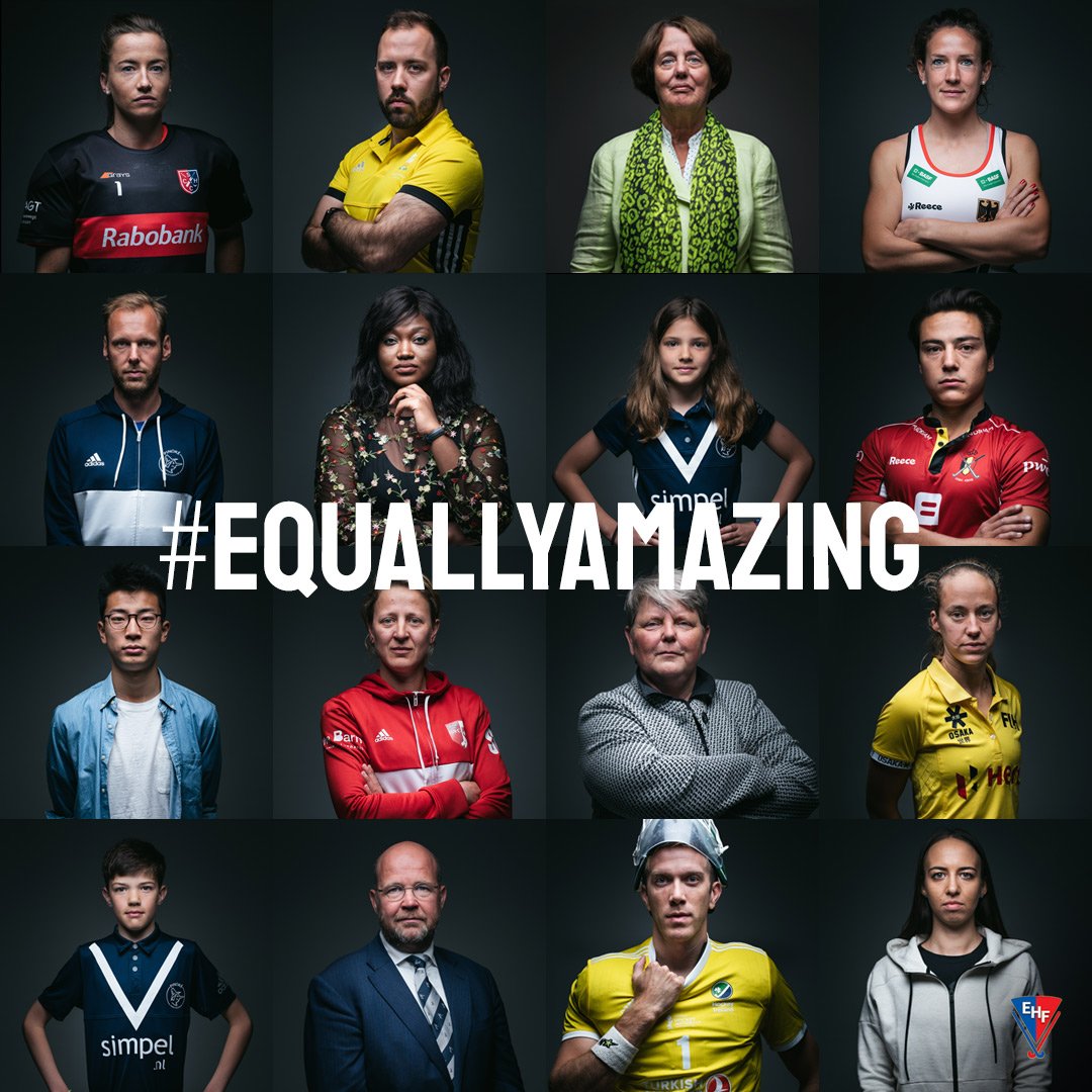 Proud to be supporting the launch of the European Hockey Federation Gender Balance Charter and #EquallyAmazing. EHF is striving to promote gender balance and drive change to ensure a brighter future for European Hockey. #EquallyAmazing 🏑