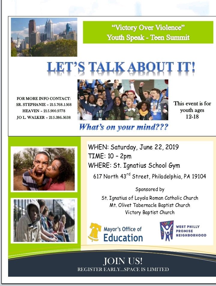 PEvansmoephl's tweet photo. Tired of the violence in our city? Come see what our teens have to say about it. We need solutions. Lets hear from the kids.Maybe the answer is in their mouths. Never underestimate the power of our youth. @PhillyMayor #CommunitySchoolsPHL 
@WestPhillyPN @PPD18Dist @PPD16Dist https://t.co/3keBpRkXyA
