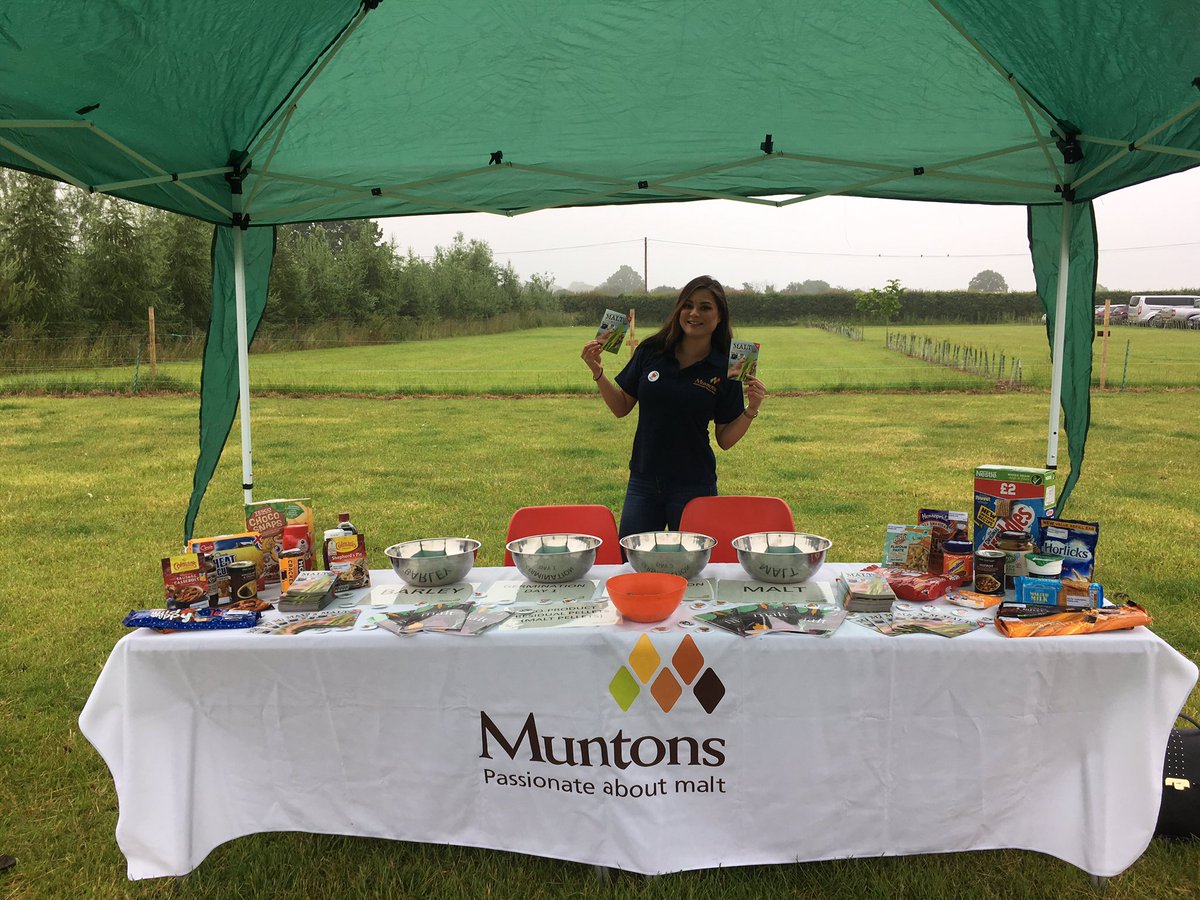 BFBiEastern's tweet image. BFBi member @Muntons @MuntonsMalt ready to go @HollowTreesFarm food and farming student day @SuffolkShow