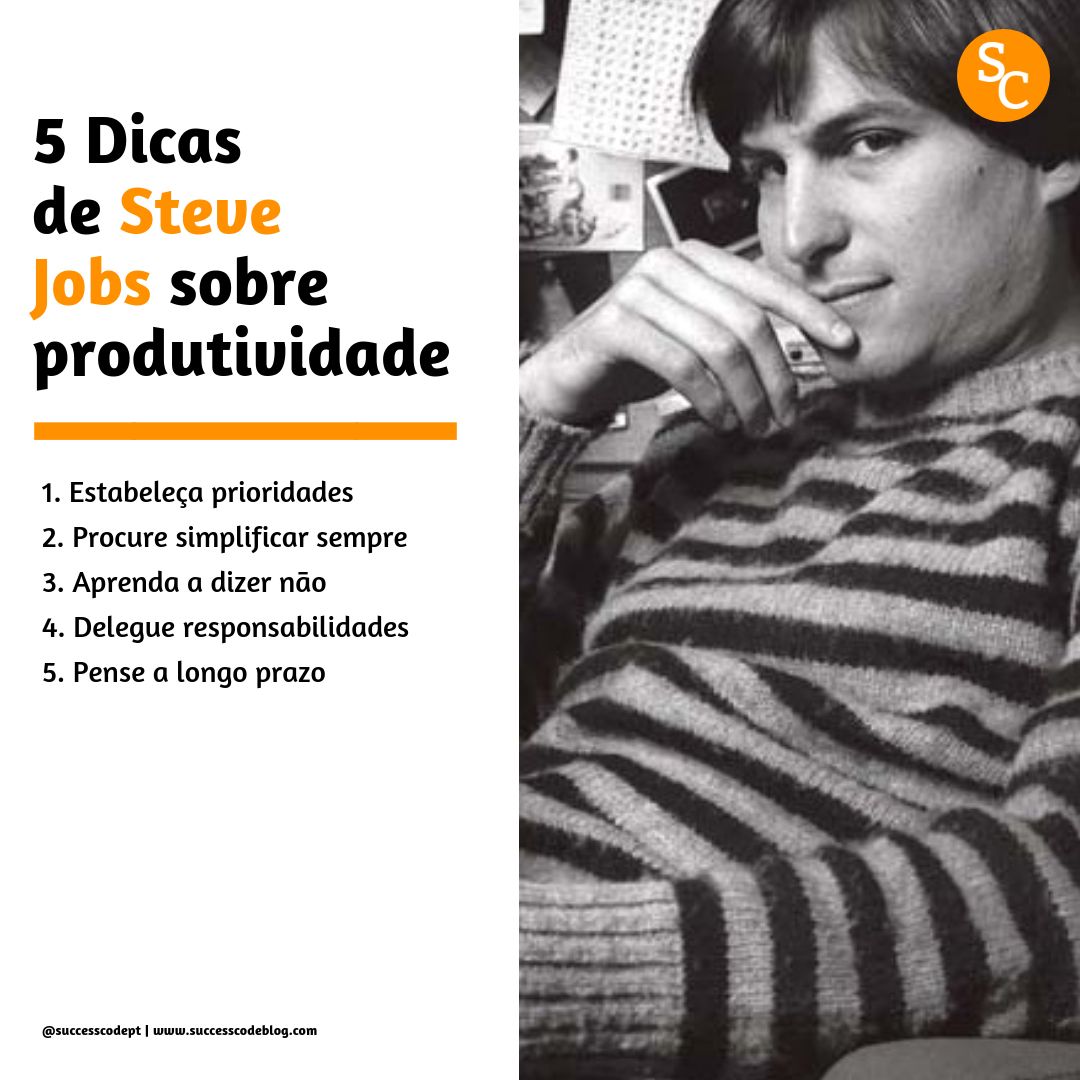 successcode_ao's tweet photo. Não há tempo suficiente para fazer tudo num único dia. Daí a importância de estratégias que nos ajudem a realizar mais em pouco tempo. Atenção as dicas de Steve Jobs, fundador da Apple!
⠀
Leia dicas como essas no nosso site: https://t.co/o8wesGRcwo
⠀
#successcodept #achieverspt https://t.co/KPplATXrKr