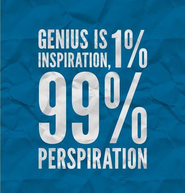 1 inspiration 99 perspiration