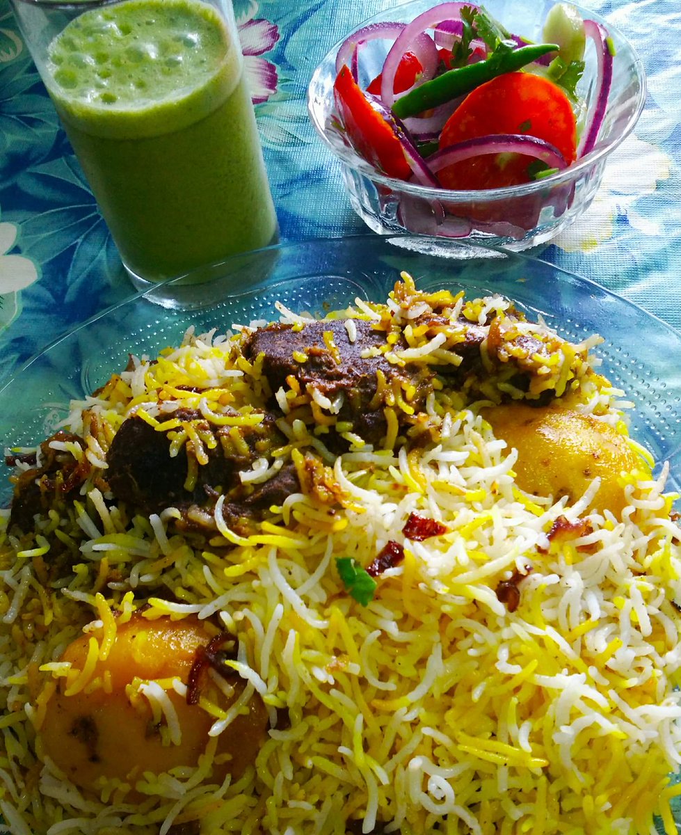 THREAD: My Kitchen - My PreparationsI love cooking! And I enjoy preparing Biriyani the most!  Sharing few of my preparations here. Would appreciate your feedback!   #Hobby  #Cooking #Biriyani 1. Biriyani at Home. Biriyani - Borhani & Salad.