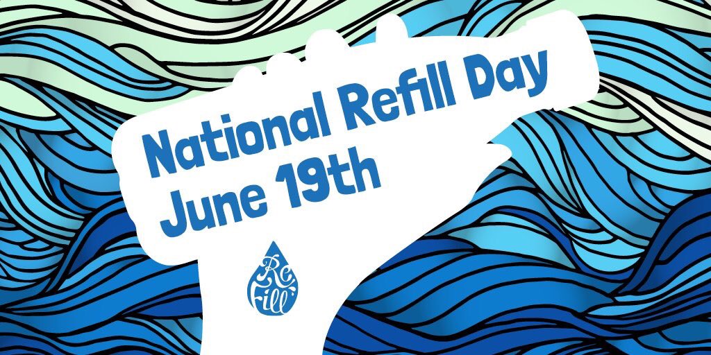 Happy #NationalRefillDay Pop into the office today and everyday to fill your water bottle for free and help reduce single use plastics 💧 #plasticfree #stayhydrated