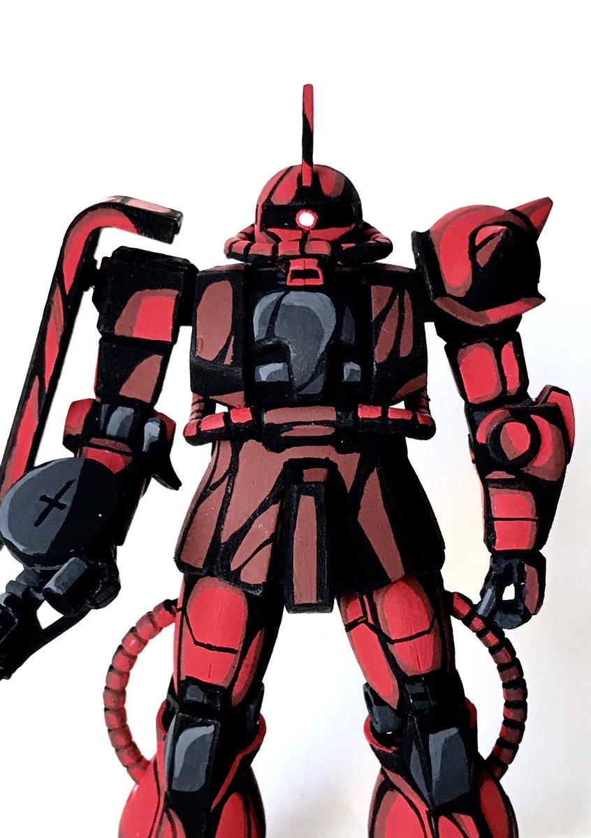 J 1 144 シャアザク 昆布影多目出来ました イラスト風模型 ガンプラ J 1 144 シャアザク 昆布影多目出来ました イラスト風模型 ガンプラ