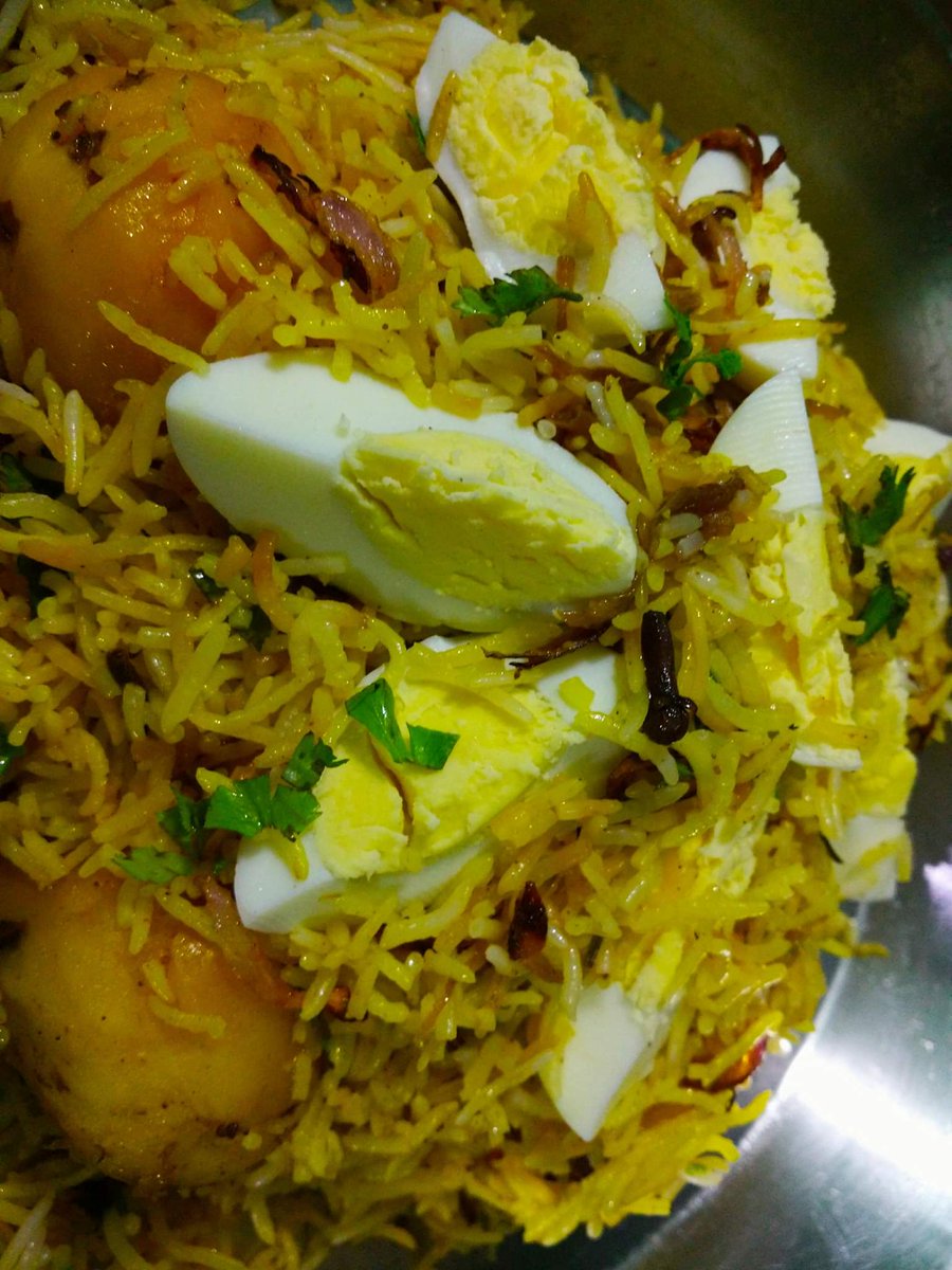 5. Egg Biriyani: Perfect Use of Left Over Biriyani Rice. Add Eggs, Fried Onion, Coriander & Mint Leaves! It's amazing!!