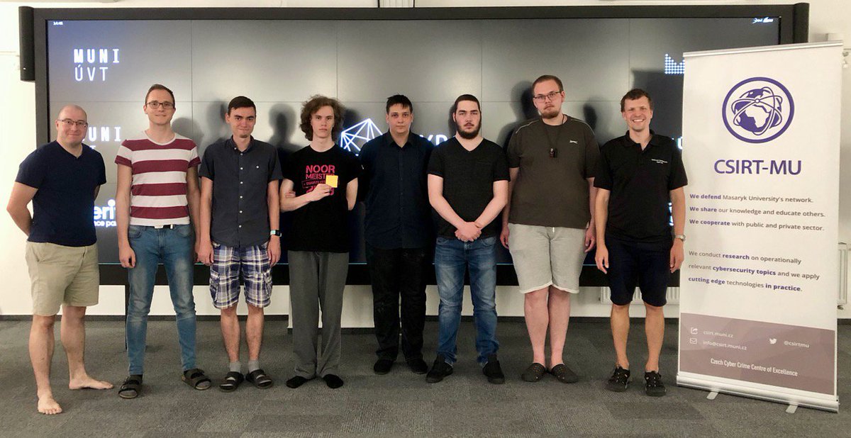 csirtmu's tweet photo. We are pleased to have Estonian students on their @EUErasmusPlus internship in our team this month. They work here on infrastructure for #CtF games and automation of #SAGE2 collaborative platform deployment. https://t.co/LLMqz1LVLa