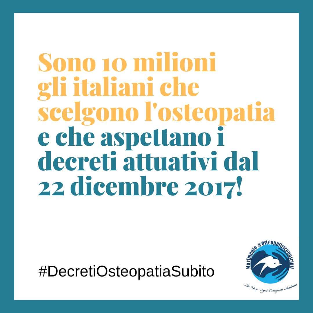 #DecretiOsteopatiaSubito #osteopatiriconosciuti <a href="/ROI_Osteopati/">ROI</a> <a href="/GiuliaGrilloM5S/">Giulia Grillo</a> <a href="/luigidimaio/">Luigi Di Maio</a> <a href="/matteosalvinimi/">Matteo Salvini</a> <a href="/MinisteroSalute/">Ministero della Salute</a> <a href="/repubblica/">Repubblica</a> <a href="/Viminale/">Il Viminale</a> <a href="/Montecitorio/">Camera dei deputati</a> <a href="/SenatoStampa/">Senato Repubblica</a>