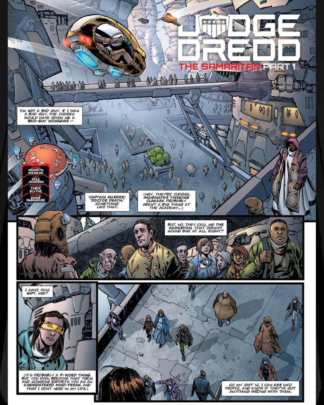 2000 AD Comics on X: JUDGE DREDD  THE SAMARITAN Despite the resources  that Justice Department has to hand, there are still some perps that evade  capture — one such felon is