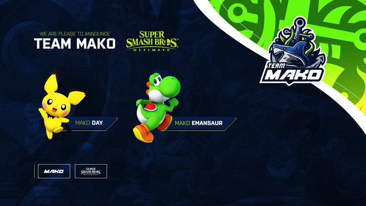 TeamMakoLive's tweet photo. [#Announcement]

We are extremely happy to announce the signing of #MakoSSBU! Please welcome:

🦈@day_aus
🦈@EmanSaur 

We can't wait to see what the future has in-store for these two! They will be out for blood 😏💉

#WeAreMako 🌊 | #BiteBack 🦈 https://t.co/gxI6gkxGl4