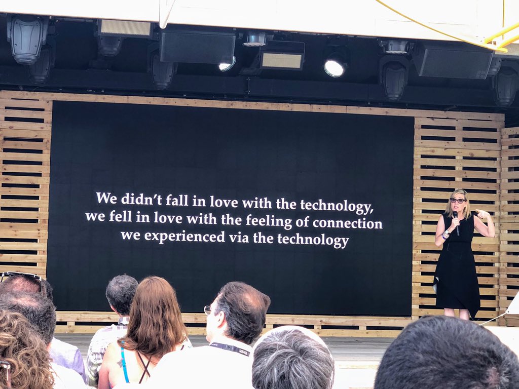 JeffBuchan's tweet photo. Good reminder about the power of technology to connect us and the opportunity for brands to tap into that connection @debbiemillman #CannesLions #GoogleBeach https://t.co/tAujzvy6MV