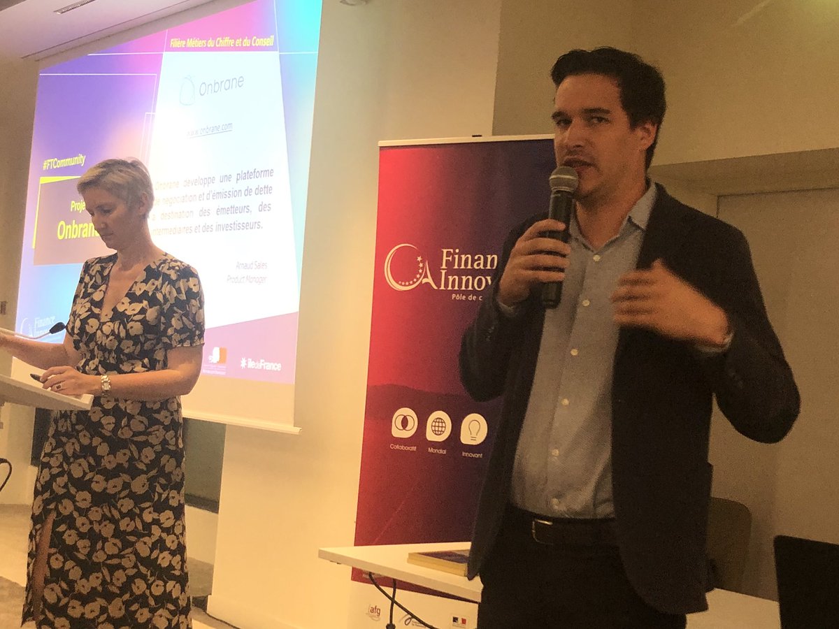 HelloFinanceMag's tweet photo. #FTCommunity Arnaud Sales présente @onbrane https://t.co/dJn2lFLNWk