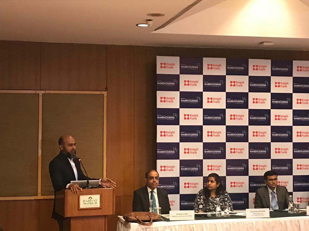 Gulam Zia Executive Director - Valuation &amp; Advisory, Retail &amp; Hospitality, Knight Frank India shares some interesting insights on the Warehousing sector in India at the launch event of the India Warehousing Market Report 2019 today. #KnightFrankIndia