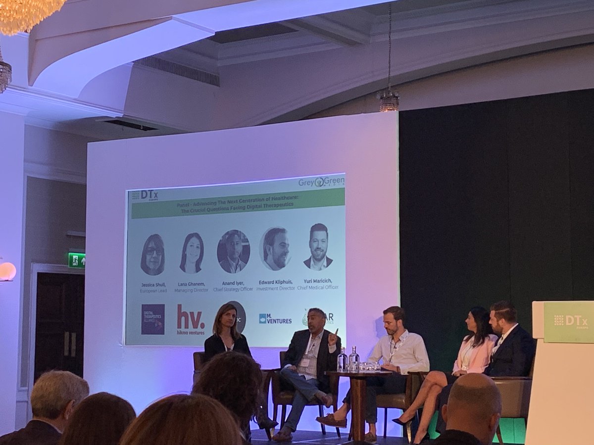 AngelAzpeitia's tweet photo. @Allied4Startups: '#DTxEurope: What separates #DTx #startups from big pharma? Most panelists think it's a complimentary, not a rivalrous relationship  #DigitalTherapeutics ' https://t.co/j4BqMx78kn, see more https://t.co/DYNr6PkPQa