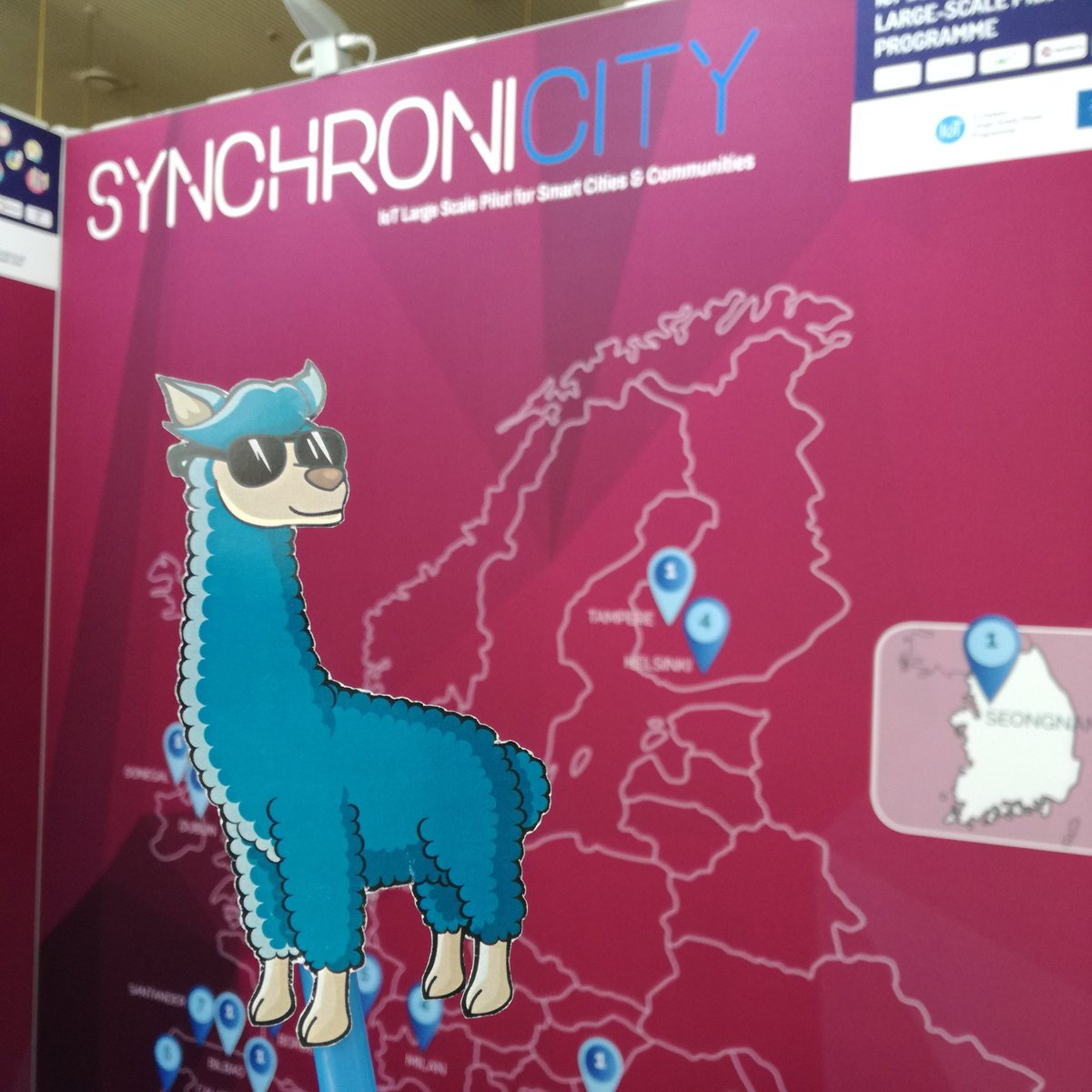 uhopper's tweet photo. Second day of @IoTWeekAarhus for our #BlueAlpaca! Pass by the stand 39 at #PublicExpo or the @SyncCityIoT booth 😎 see you there! https://t.co/BDZdJBwvii