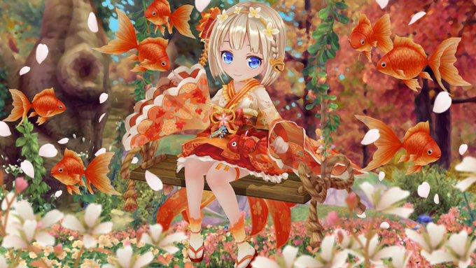 和風 金魚 女の子 イラスト Apixtursaejhfan