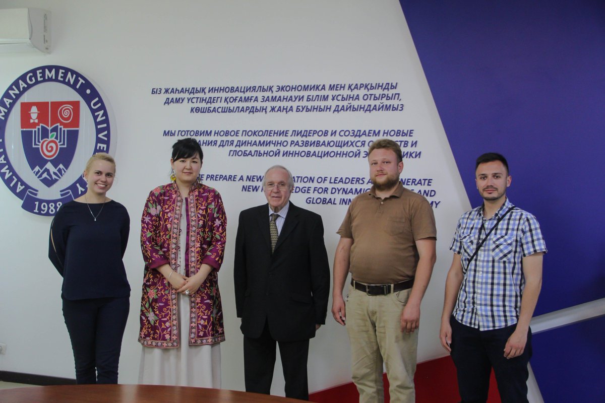 almau_edu's tweet photo. Almaty Management University and University of Castilla-La Mancha (UCLM) in cooperation with Alejandro Pastrana Molero, President of Kazakhstan-Europe Cooperation (KEC) signed an Agreement on establishing Spanish class at AlmaU. https://t.co/PGpPrnghaP