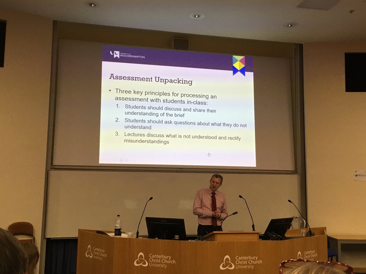 Student-led assessment unpacking cleared up a lot of misunderstanding around assessment and improved student confidence at <a href="/wlv_uni/">University of Wolverhampton</a> says <a href="/philgstock/">Phil Gravestock</a> #CCCLT19