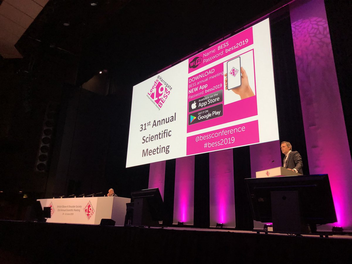 bowelsurgeon's tweet photo. My academic learning continues! Today very proud to be at #BESS2019 talking about #SoMe and research. @drpeachy kicking off the session and explaining why #orthopaedicsurgery need social networks! https://t.co/EechbWl4zE