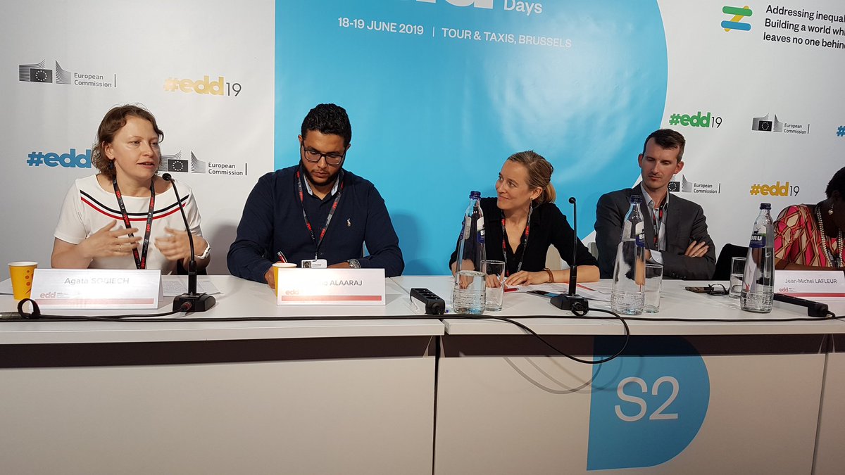 CaritasEuropa's tweet image. Agatha Sobiech from DG #devco talking today at our #EDD19 panel on migrants&apos; contributions to the global north. Let&apos;s #ThinkTwice  #whatishome