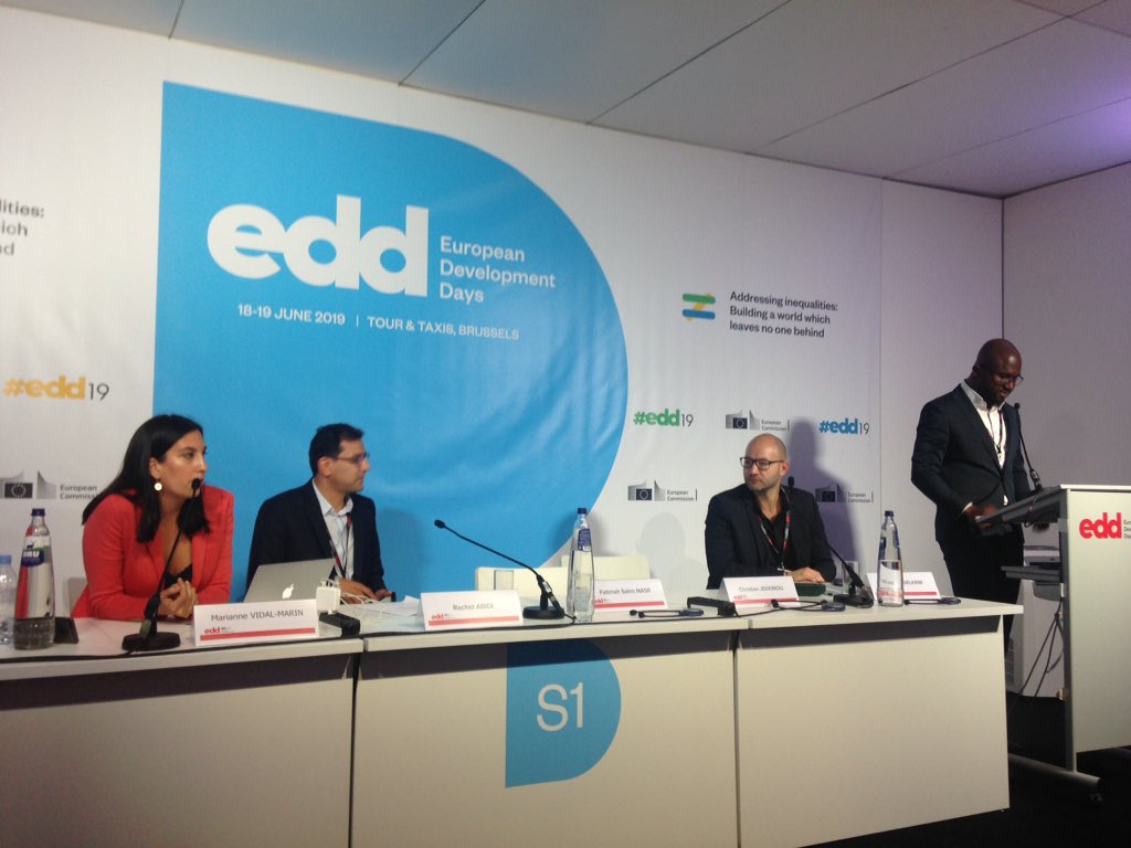 Livetweet #EDD19
"#SafirLab #AyadaLab c'est :
- un plaidoyer pour #ESS porteuse de croissance, &amp; un cadre légal pour les entreprises sociales en Afrique
- un soutien aux jeunes porteurs de projets notamment via des microfinancements
- une mise en réseau des acteurs"
@MVidalMarin