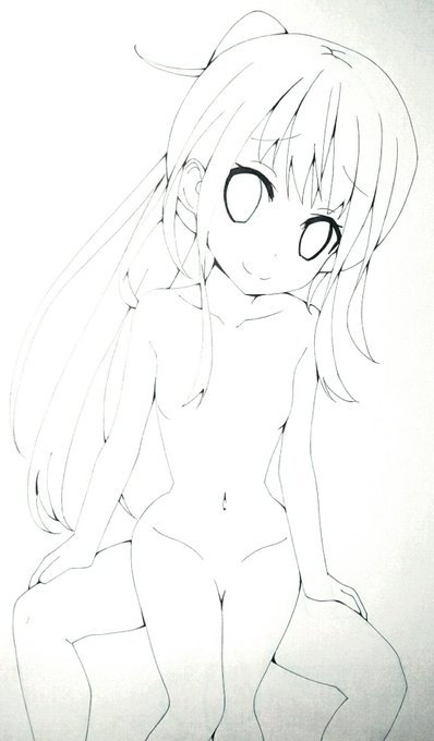 文月ちゃん線画～～～ 