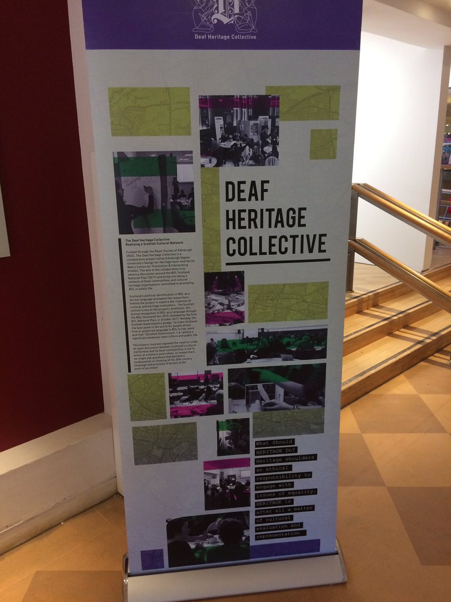 BDA_Scot's tweet photo. At @DeafheritageC event in Stirling. Very interesting exhibition on display about Deaf heritage and good to see the works of @heywillclark @rleverhogg and Scott Campbell on display. https://t.co/Bf64JX4Uf2