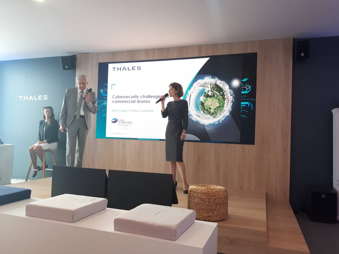 Direct from the Paris Air show our expert <a href="/Aline_Gouget/">Aline Gouget Morin</a> talks cybersecurity for drones #PAS19