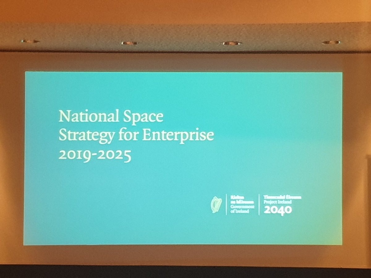Very excited to be at the launch of Ireland’s first National Space Strategy for Enterprise with Minister @JohnHalligan at @DCUalpha Campus. #SpaceStrategy #Ireland2040