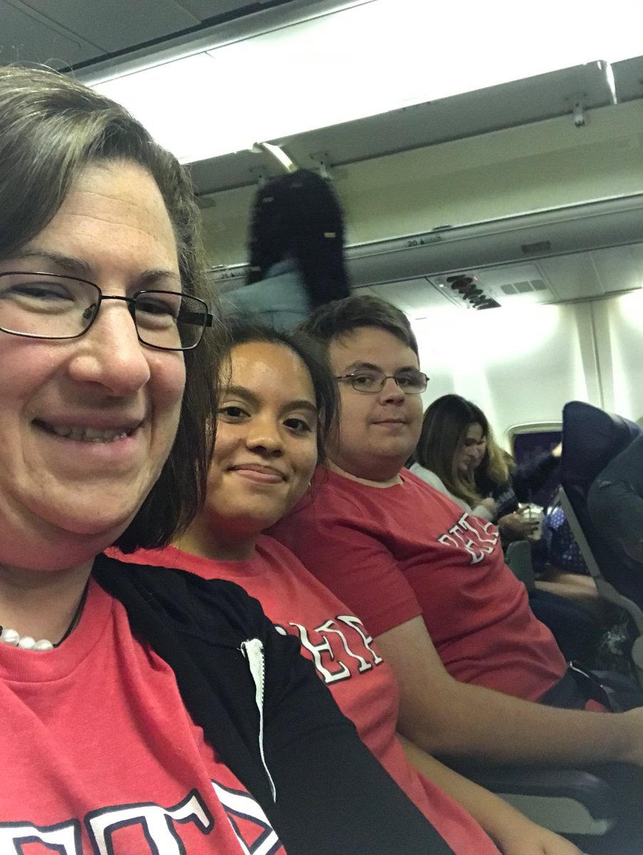 CWHSBetaClub's tweet photo. We have boarded our flight to BETA Nationals. Stay tuned for updates! #okcbound @creekwoodhs https://t.co/vJT9U9f3iU