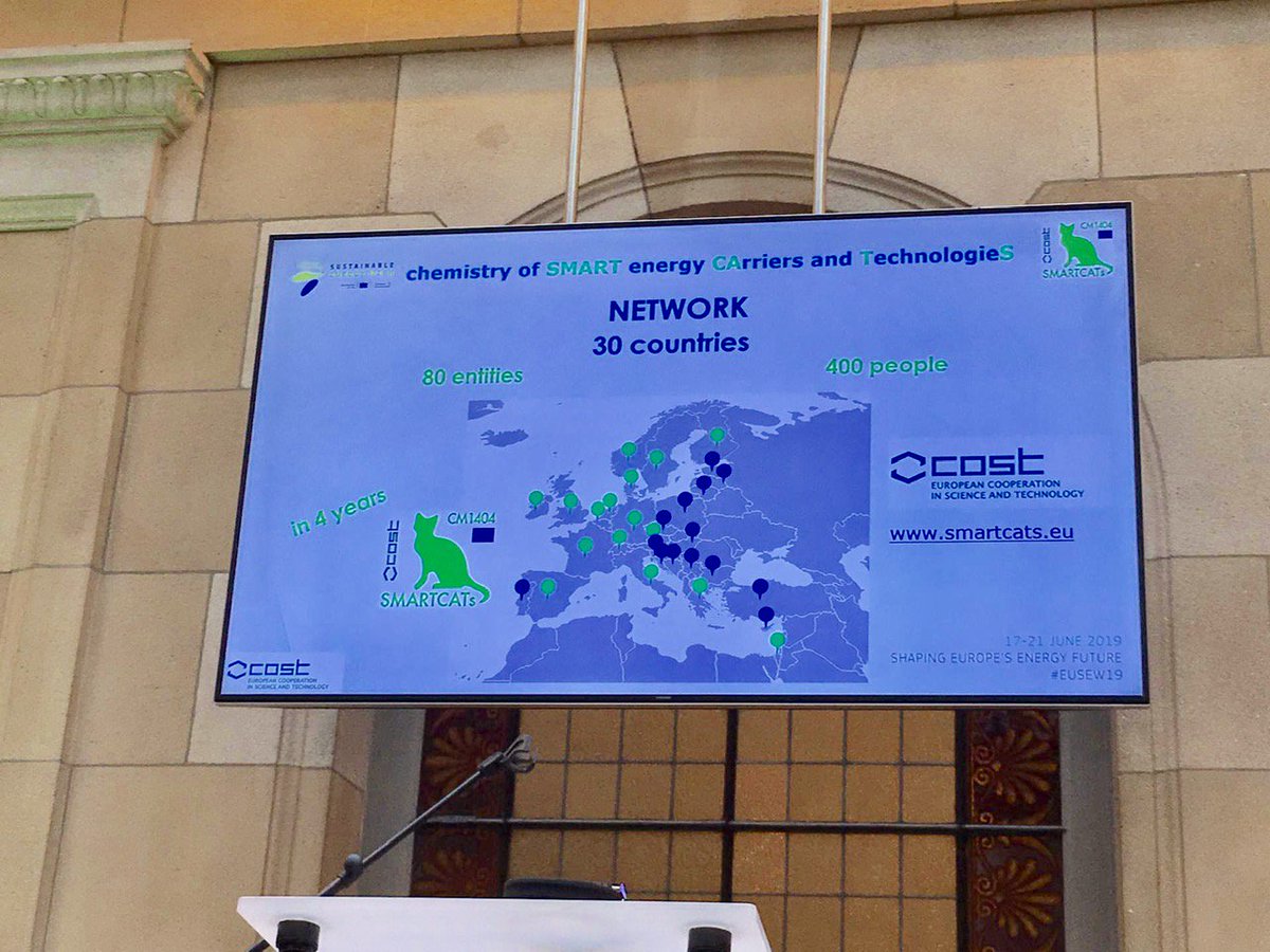 COSTprogramme's tweet photo. "Combustion doesn't specially mean dirty if used appropriately to create a cycle &amp; reach #cleanfuel &amp; #energyefficency" Dr. de Joannon - Prof. G. Skevis @euenergyweek Talks. @smartcats_COST stress the need to pass from #fossilfuels to #Energycarrier for #EnergySustainability https://t.co/hIQvRIApfZ