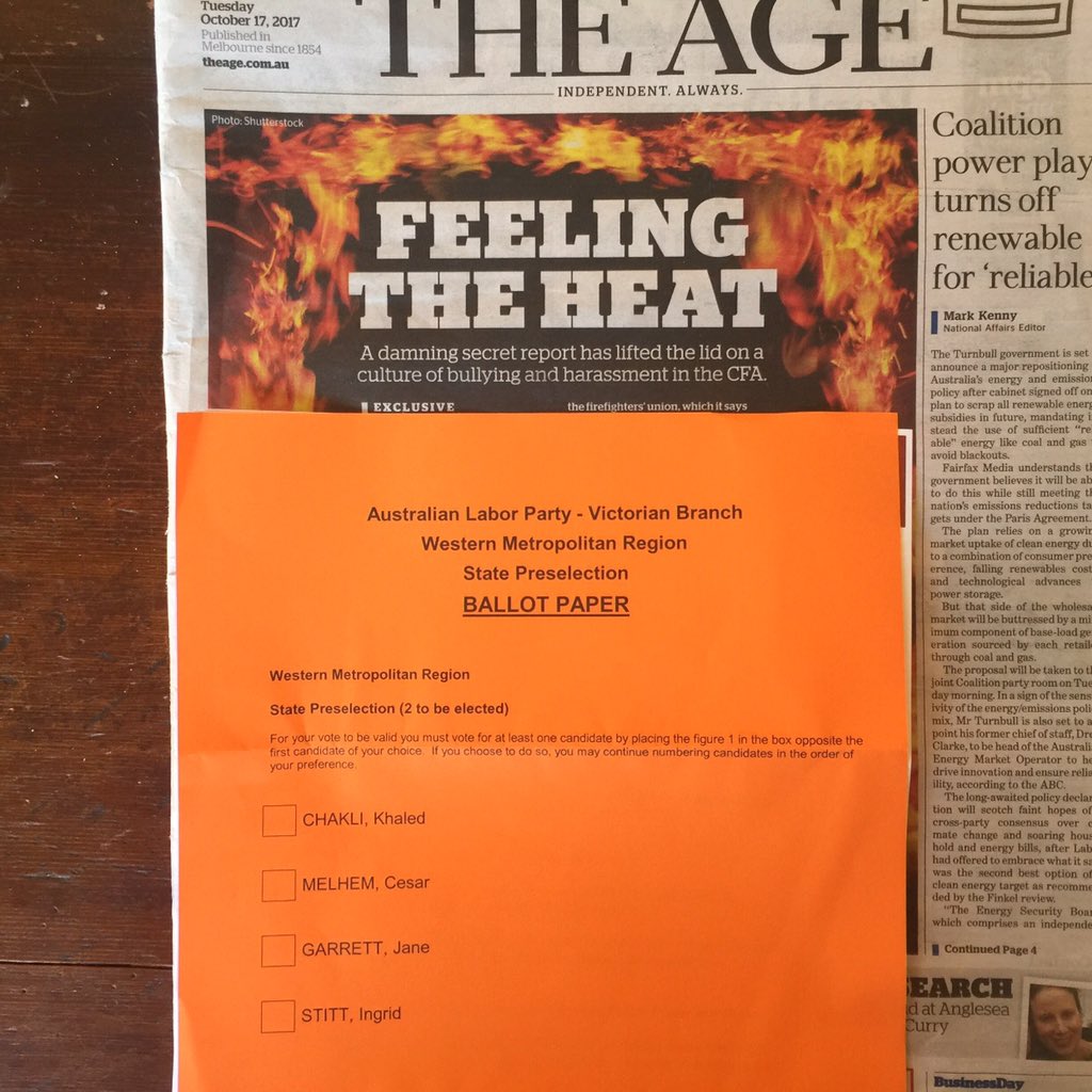 <a href="/rachelbaxendale/">Rachel Baxendale</a> <a href="/michaelobrienmp/">Michael O'Brien</a> <a href="/DanielAndrewsMP/">Dan Andrews</a> The Taylor report was actually about *non-operational* staff at the CFA. Not that you'd know it from the deliberately misleading coverage The Age gave it, funnily enough right at the time of Jane Garrett's Western Metro preselection ballot.