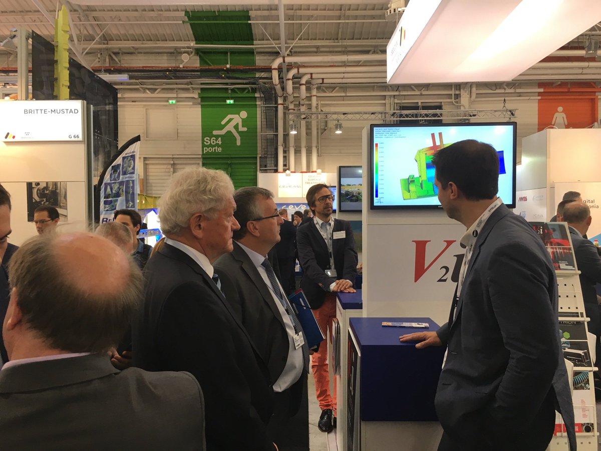 awex_paris's tweet photo. Belles rencontres sur le salon du @salondubourget avec la visites de Ministres belges @PoleSkywin @Awex_Europe @AWEX_Belgium https://t.co/roox3ZLNjb