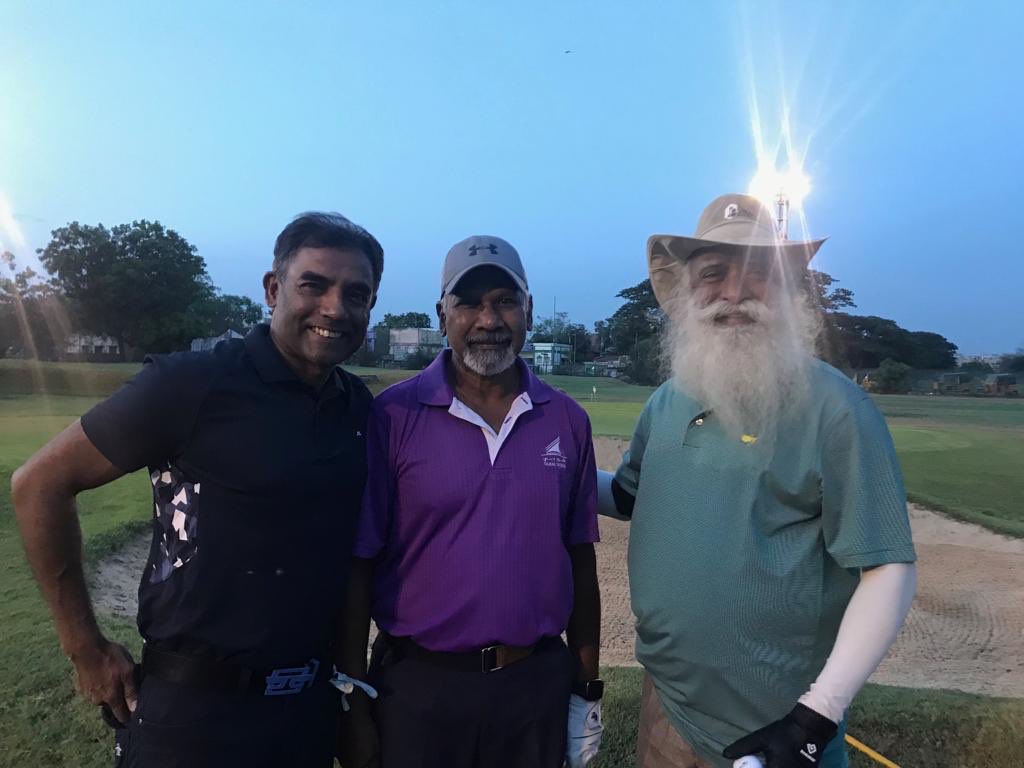 Maniratnam Spotted With Jaggi Vasudev Playing Golf 