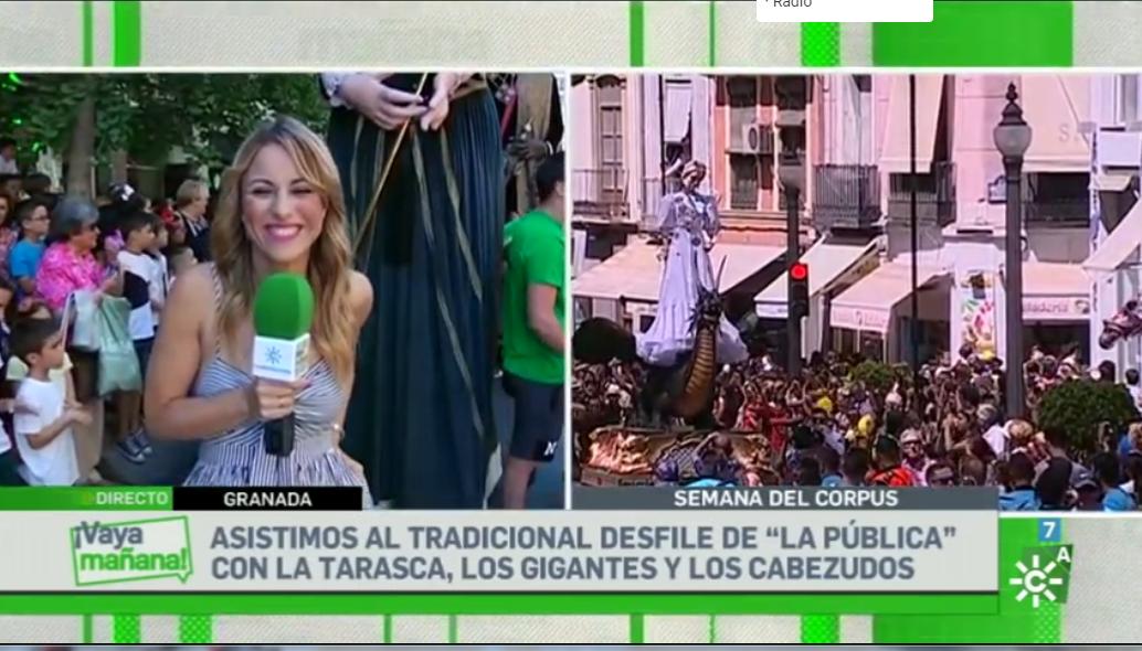 En #Granada conocemos el tradicional desfile de la Tarasca <a href="/vayamananacstv/">¡Vaya Mañana!</a> <a href="/fdlaguardia/">FernandoDdelaGuardia</a> <a href="/Inesporro/">InesPorro</a> <a href="/Czumaquerogil/">Cristina Zumaquero</a> La joven Laura Garre ha confeccionado el diseño de este año <a href="/canalsur/">CanalSur</a>