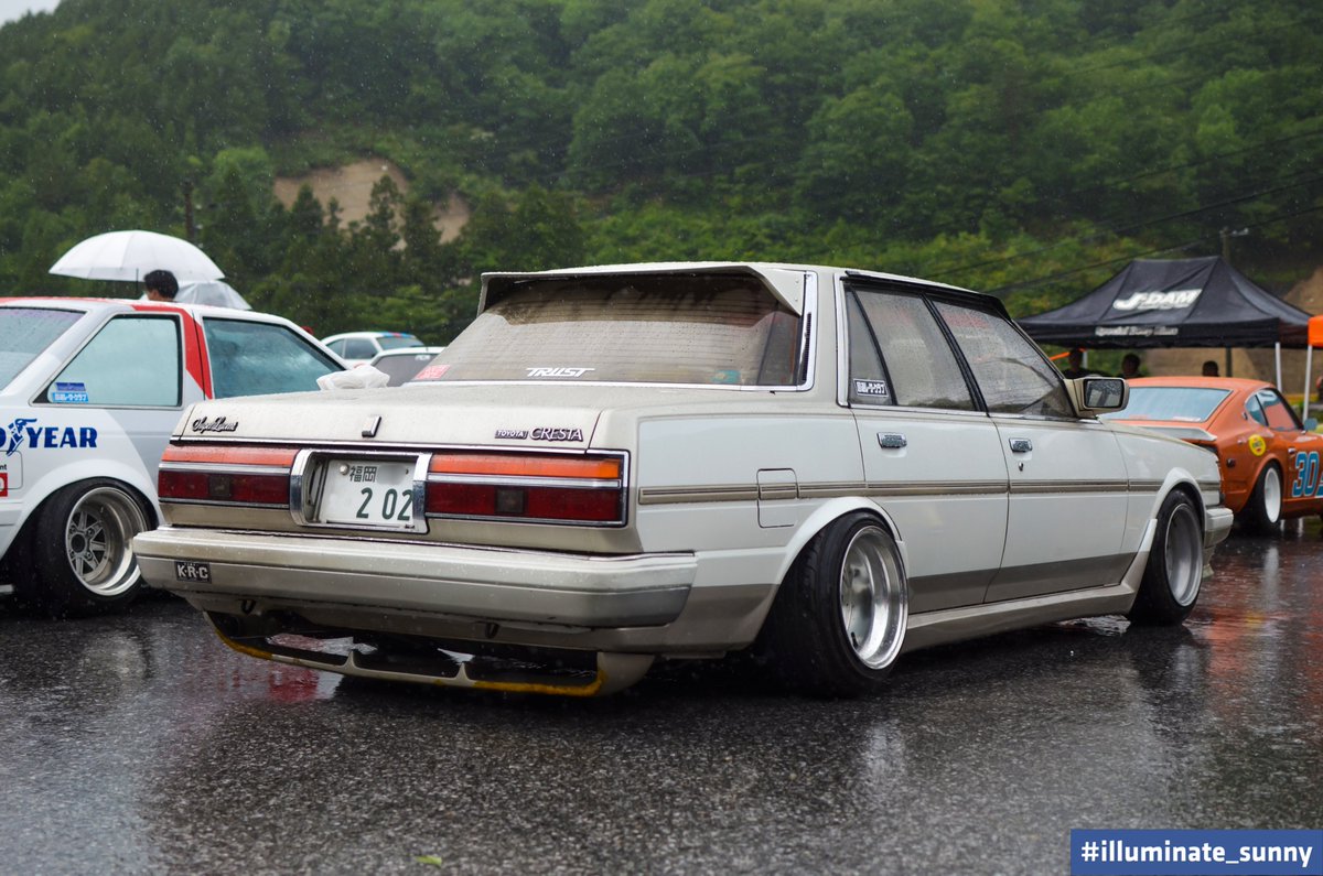 Illuminate Sunny Route 2 Gx71 クレスタ 19年6月16日 奥伊吹旧車ミーティング Illuminate Sunny Dualfactory Dualfactory中部ミーティングin奥伊吹 Route2 Shootingstar Toyota Toyotacresta Cresta トヨタ トヨタクレスタ クレスタ Gx71