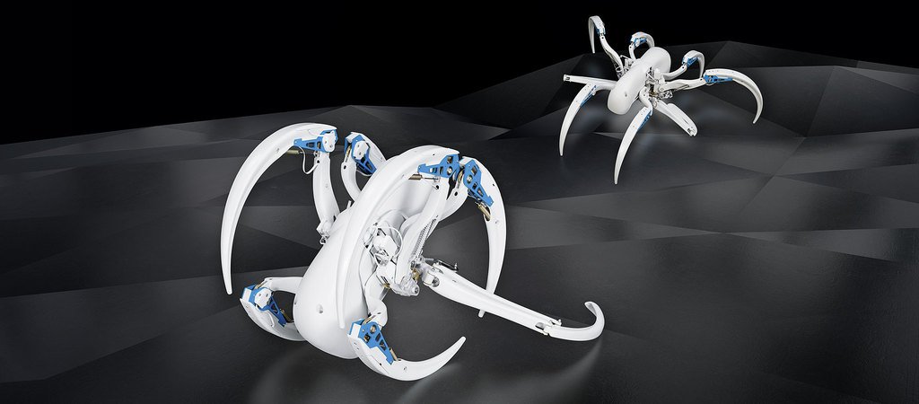 RobotShop's tweet photo. #BionicWheelBot Walk and roll like a flic-flac spider https://t.co/Kz1wHnzFCj @WevolverApp #SpiderRobot https://t.co/bJLo6XfLno