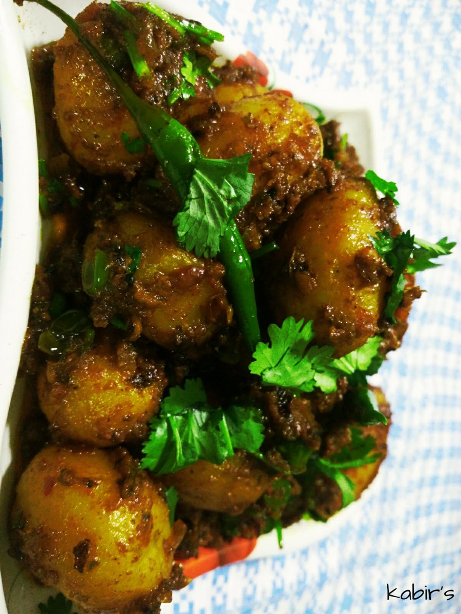 29. Dum Aloo - I prefer the dry version of Dum Aloo. The spice I use normally are home made (Except Turmeric Powder).