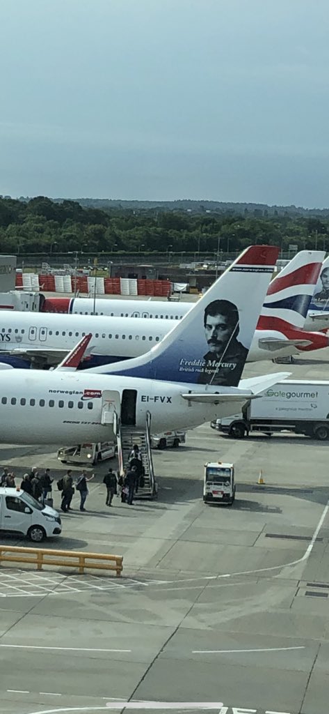 AndyBruce01's tweet photo. Norwegian Airlines appreciating Freddie! @nomadicrevery https://t.co/X85sC1mKtM
