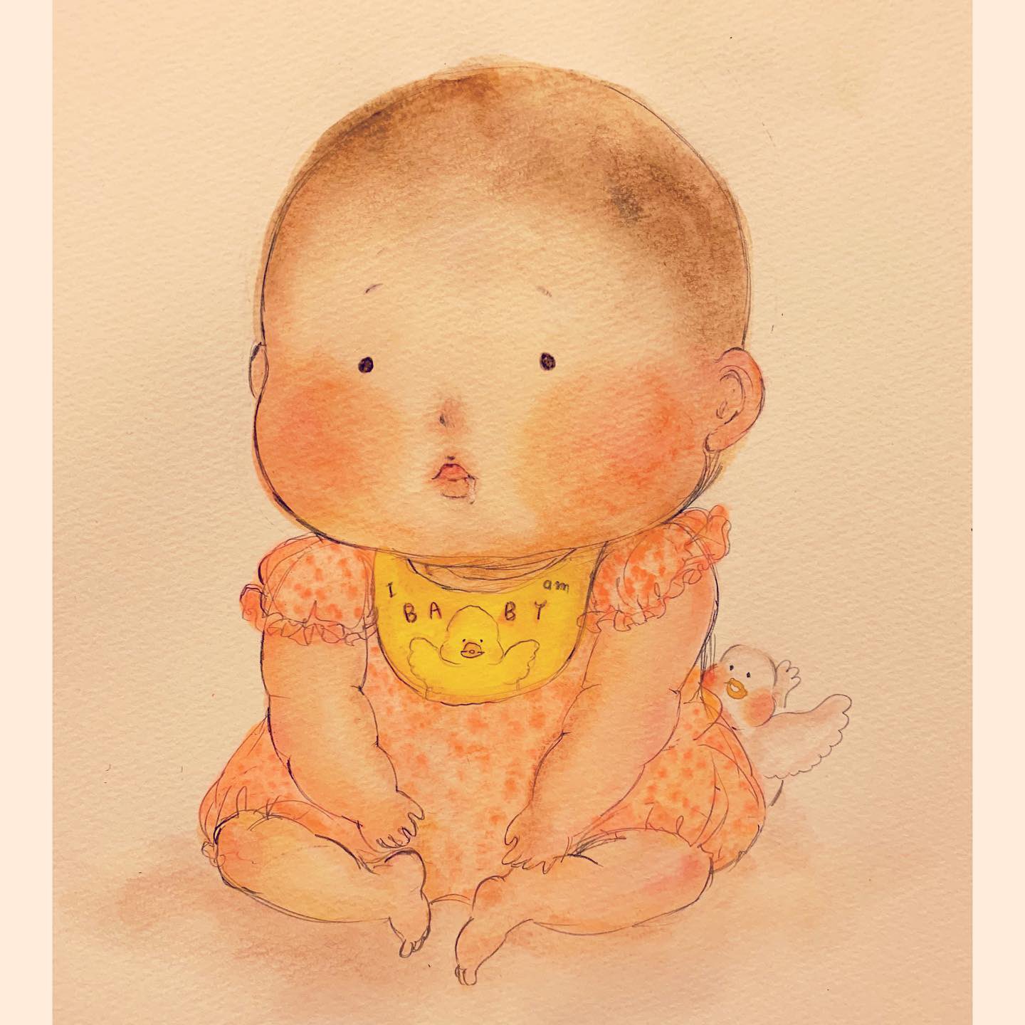 おゆみﾃﾞｻﾞﾌｪｽ56出展 もちもち ぷっくり ぷるぷるほっぺ むちむち おてて ふわふわ 髪の毛 かわいい赤ちゃん バイト先で 赤ちゃんを連れたお母さんを よく見かけます 何もかもがかわいいです 赤ちゃん 赤ちゃんイラスト ほっぺ むちむち