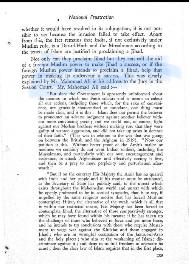 5/n Ambedkar talks about Dar-Ul-Islam, & makes a claim that Mu$lims even fought British for it. He further adds that Mu$lims will continue Jihad to establish it & won’t even shy off to take foreign aid.Ref: Pakistan Or Partition Of Indiaby Ambedkar,p 287-89
