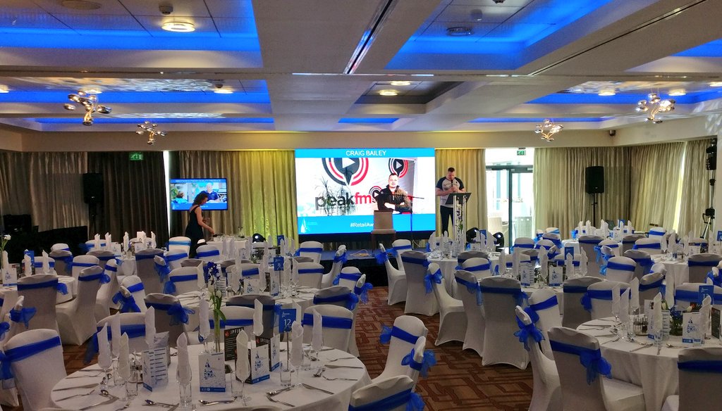 @CraigBRadio from @PeakFM sound checking for tonight's retailawards #retailawards19