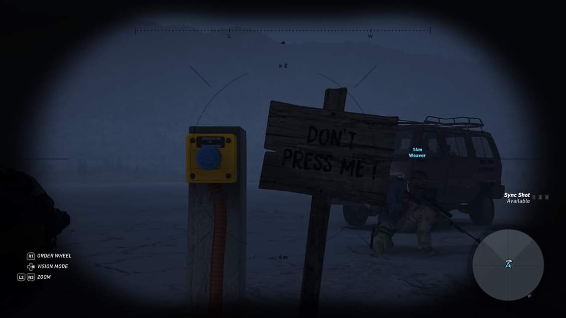 loneghostwolf88's tweet image. When @Ubisoft tells you to NOT press the button. But you do it anyway 😎
#littleeasteregg #pushingbuttons
#wasnotdisappointed
#GhostRecon #ghostreconwildlands