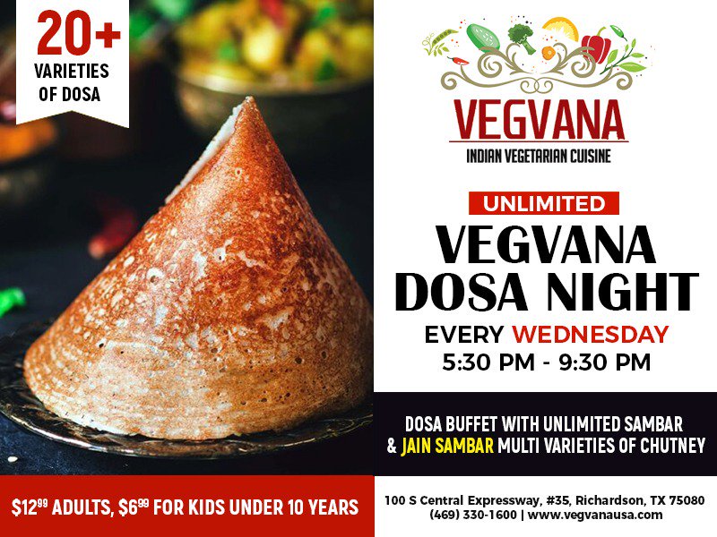 vegvana on Twitter "Wednesday Night enjoys Vegvana’s crunchy and delightful dosas with Sambar