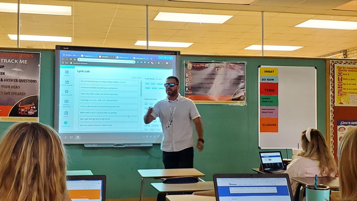 joearias's tweet photo. #Edtechteam Jamie Favela aka Coach Flovela showing us his rap skills. #flocabulary engages his students and makes school a place where his students want to be everyday. https://t.co/kXFWh3tkga