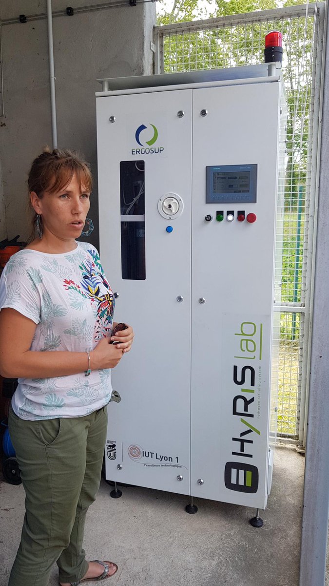Inauguration cet après-midi de l'installation de la station de production d'hydrogène HyRis Lab de la société <a href="/ergosup/">ERGOSUP</a> pour le département Chimie de l'<a href="/IUTLyon1/">IUT Lyon 1</a> #InnovationMondiale #ALaPointe 
bit.ly/2KsFF60
